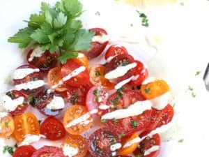 Tomato Salad with Tahini Dressing