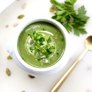 Green and Lemony Immune Boosting Soup