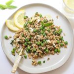 A plate of delicious Farro and Pea Salad