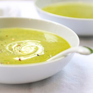 zucchini and pea soup