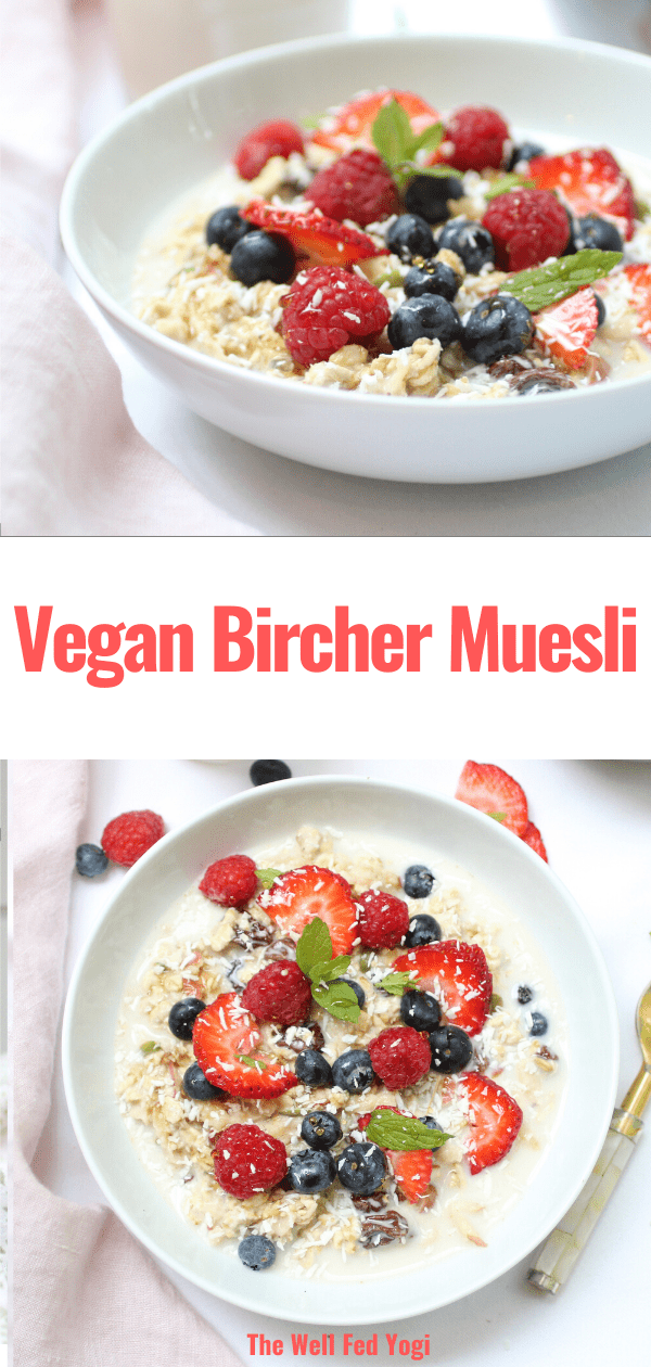 Don't forget to Pin it for later! Vegan Bircher Muesli
