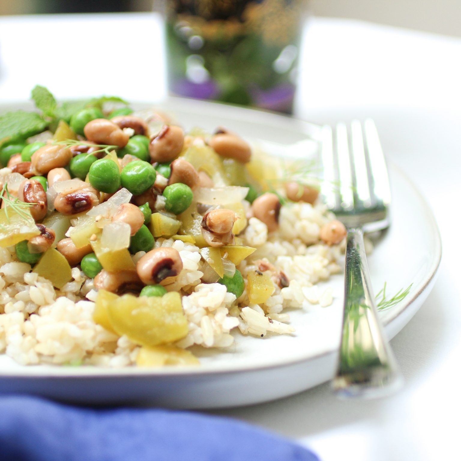 Vegan epicurean: black-eyed peas and brown rice Black Eyed Peas and rice 3 - The Well Fed Yogi
