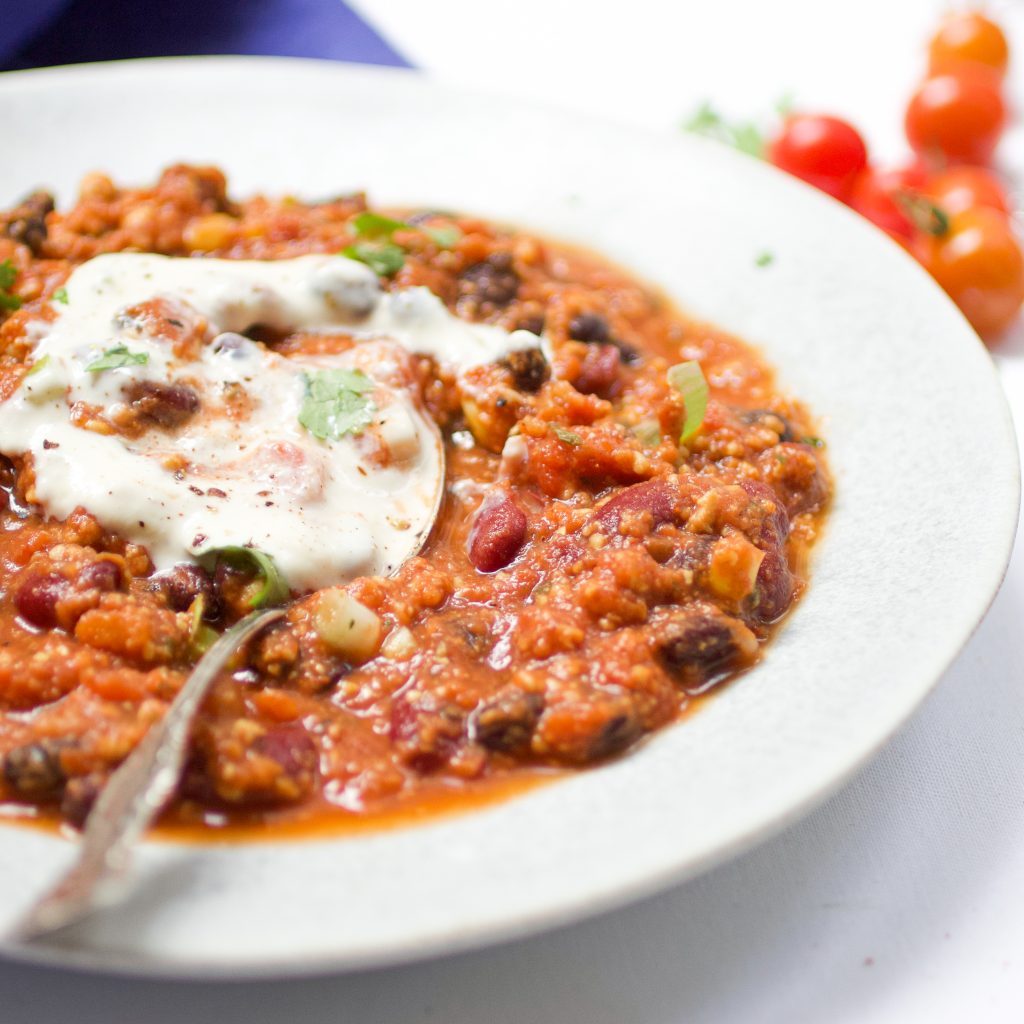 Tempeh Chili - The Well Fed Yogi