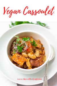 pinterest graphic Vegan Cassoulet