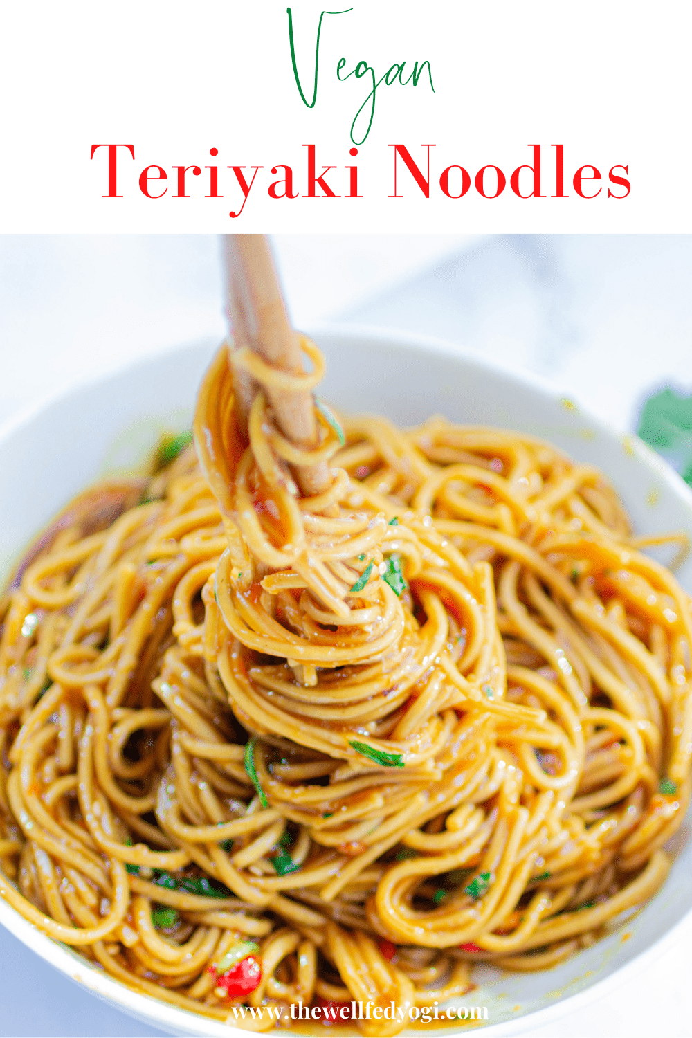 Vegan Teriyaki Noodles Pinterest