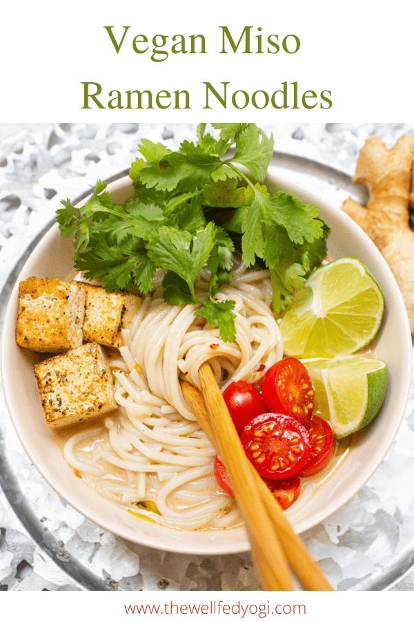 Vegan Miso Ramen Noodle Pin for Pinterest