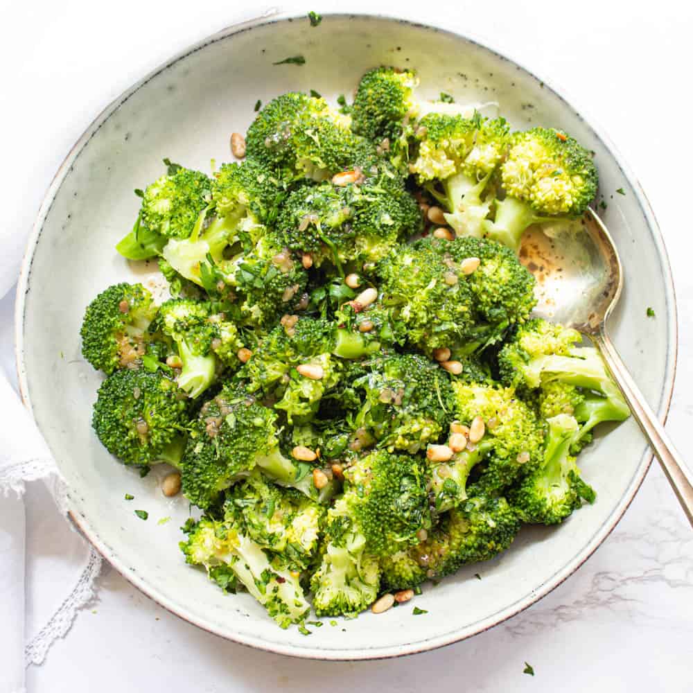 Broccoli with Cilantro, Lime, Gremolata
